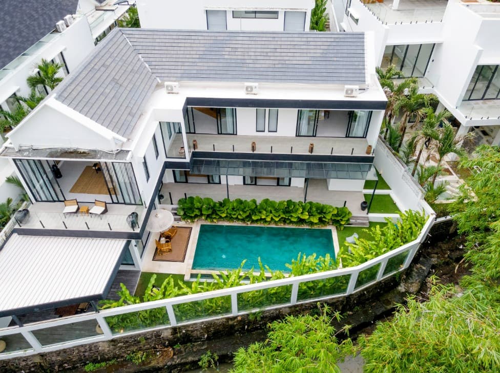 Exterior view of LUXURY 4-BEDROOM TROPICAL MINIMALIST VILLA in Pererenan